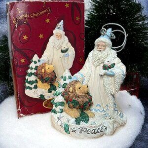 Vintage Santa Lion Lamb Ornament Father Christmas Peace San Francisco Music Box